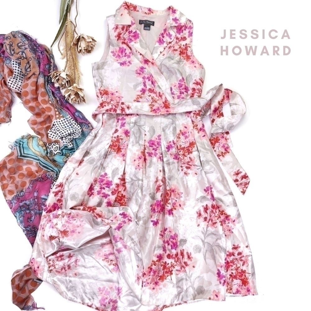 Jessica Howard Rose Floral Gown Sz 8